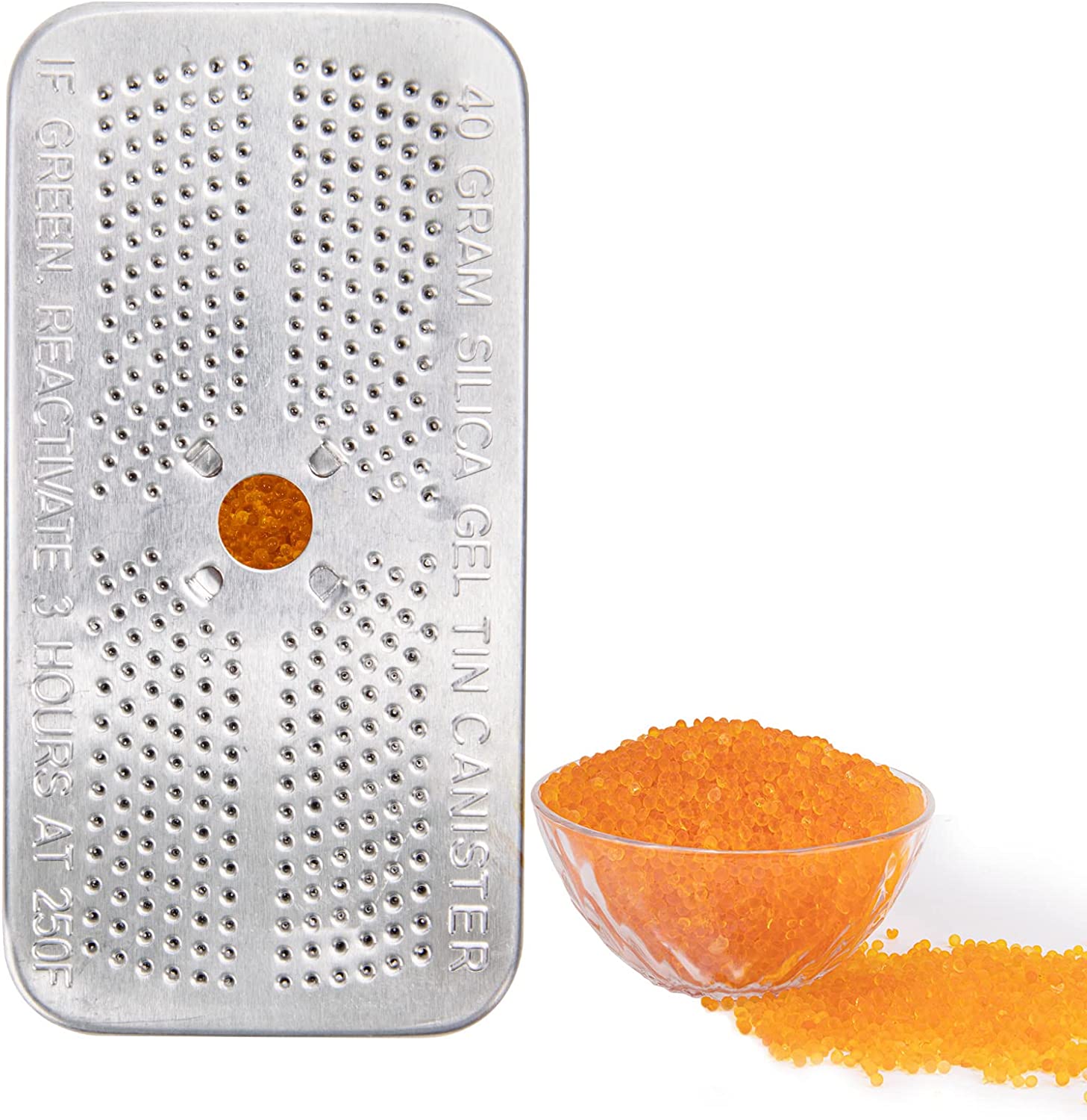 Silica Gel Desiccant Tin for Gun Safes, Cameras & Electronics