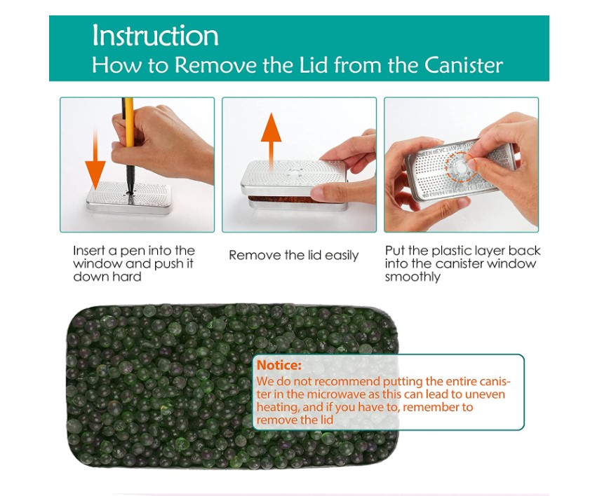 40g Reusable Indicating Silica Gel Canister for Gun Safes & Ammo Storage